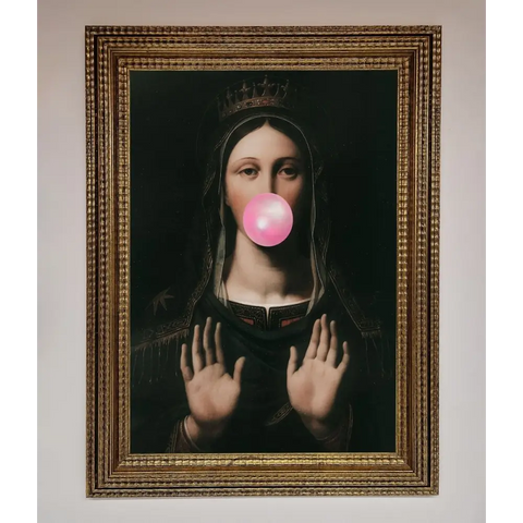 Bubble Gum Renaissance Framed Print - A3 (29.7 x 42 cm) / Ornate Gold - Framed Print