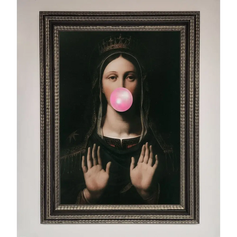 Bubble Gum Renaissance Framed Print - A3 (29.7 x 42 cm) / Ornate Silver Black - Framed Print