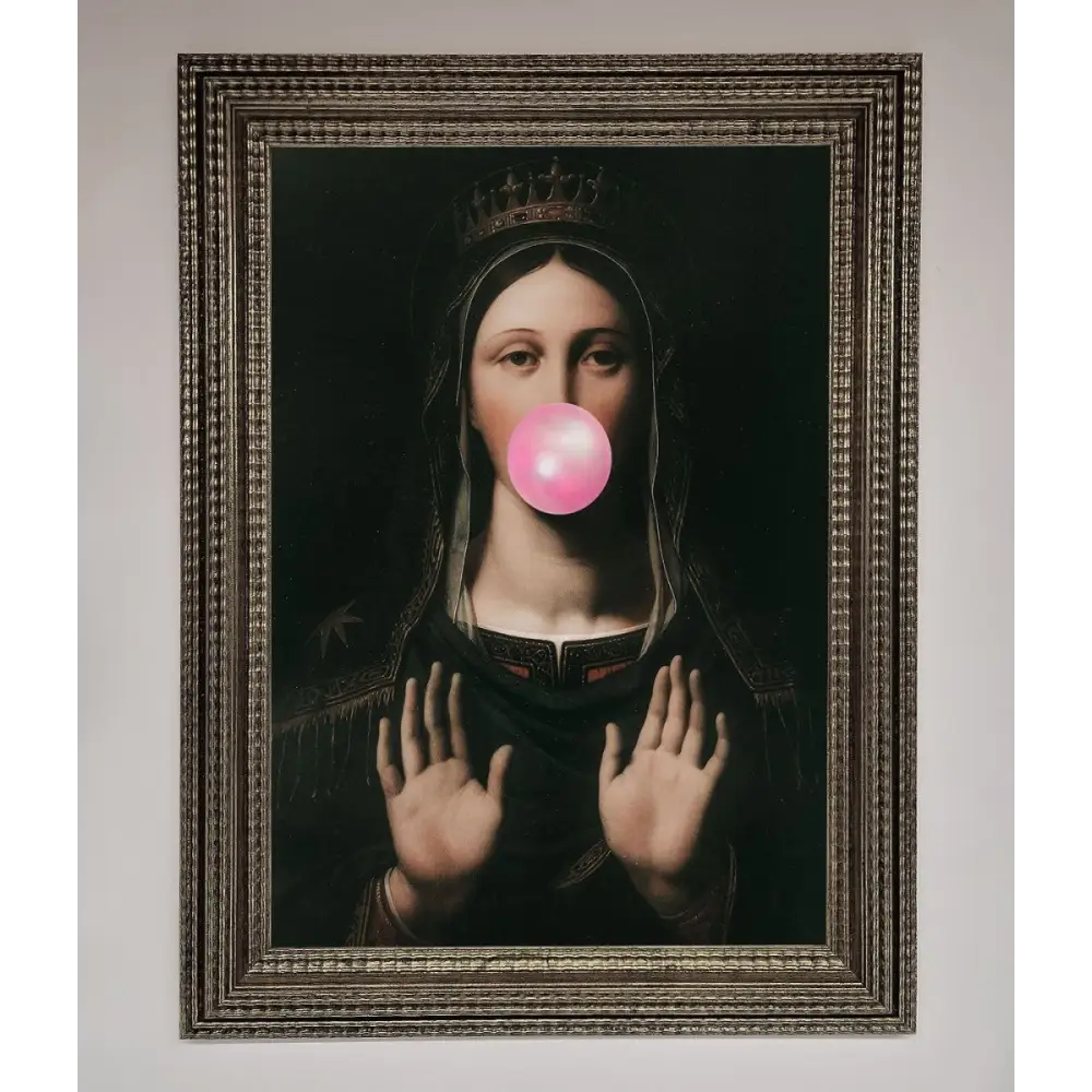 Bubble Gum Renaissance Framed Print - A3 (29.7 x 42 cm) / Ornate Silver - Framed Print