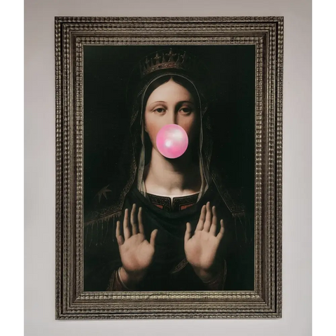 Bubble Gum Renaissance Framed Print - A3 (29.7 x 42 cm) / Ornate Silver - Framed Print