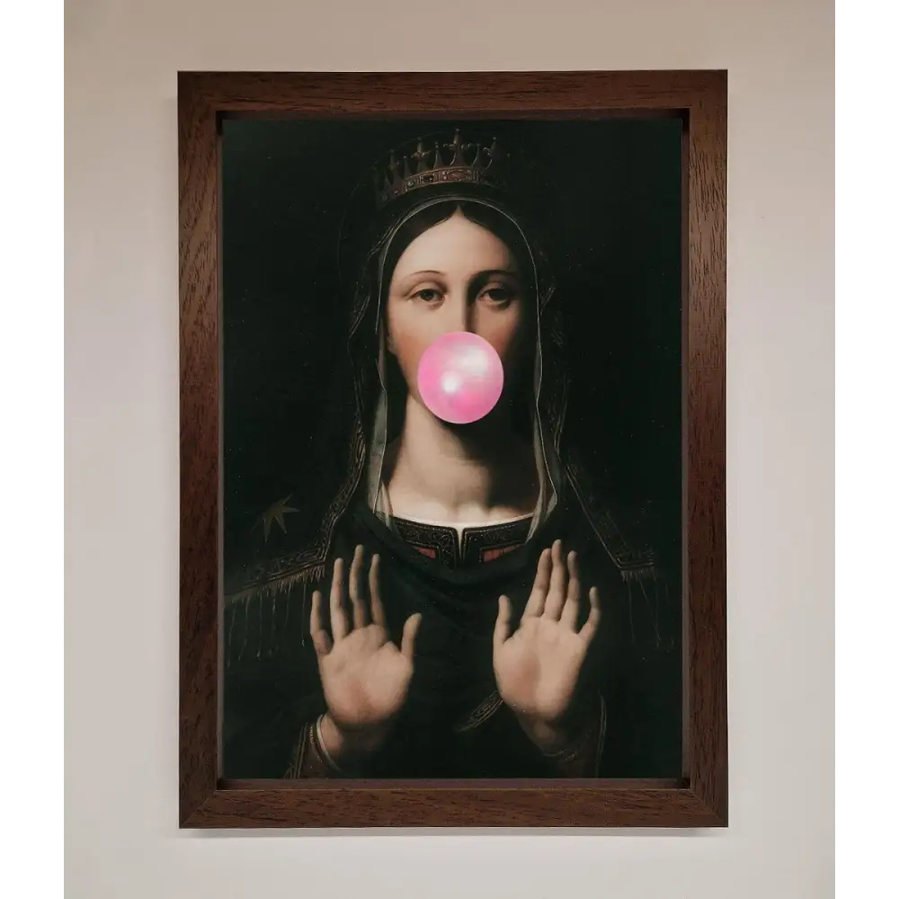 Bubble Gum Renaissance Framed Print - A3 (29.7 x 42 cm) / Walnut - Framed Print
