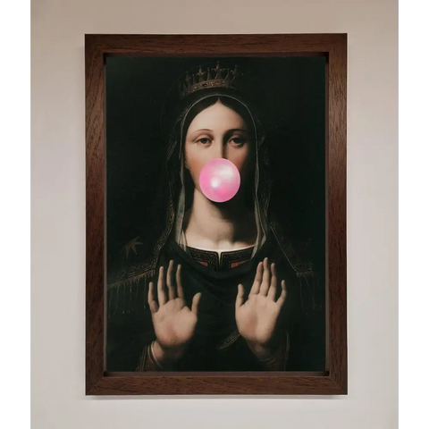 Bubble Gum Renaissance Framed Print - A3 (29.7 x 42 cm) / Walnut - Framed Print
