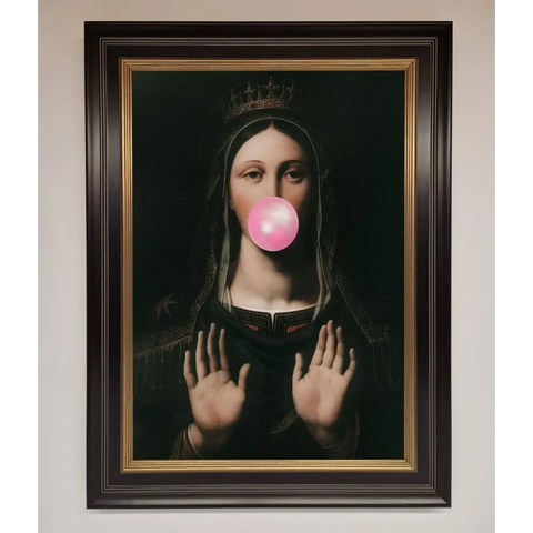 Bubble Gum Renaissance Framed Print - B0 (100 x 141 cm) / Black Gold - Framed Print