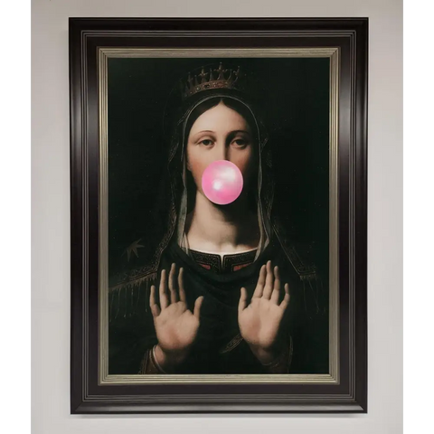 Bubble Gum Renaissance Framed Print - B0 (100 x 141 cm) / Black Silver - Framed Print