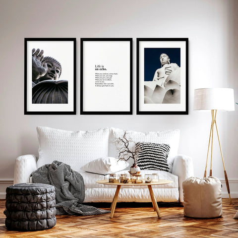 Buddhist wall art  | set of 3 wall art prints