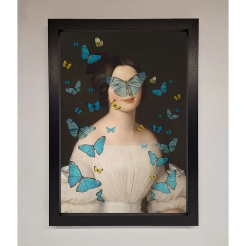 Butterfly Renaissance Framed Print - A3 (29.7 x 42 cm) / Black - Framed Print