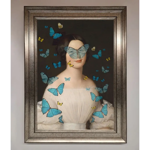 Butterfly Renaissance Framed Print - A3 (29.7 x 42 cm) / Silver - Framed Print