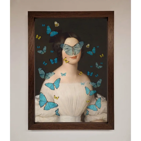 Butterfly Renaissance Framed Print - A3 (29.7 x 42 cm) / Walnut - Framed Print