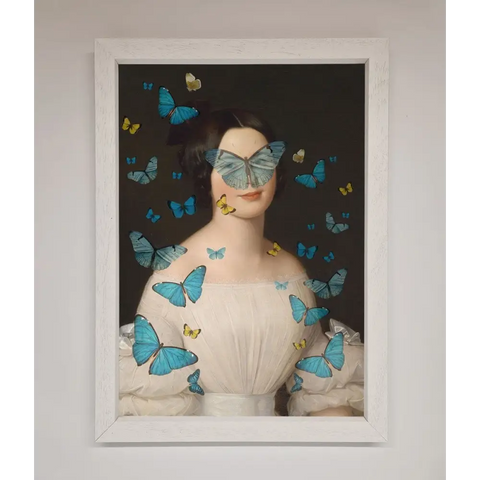 Butterfly Renaissance Framed Print - A3 (29.7 x 42 cm) / White - Framed Print