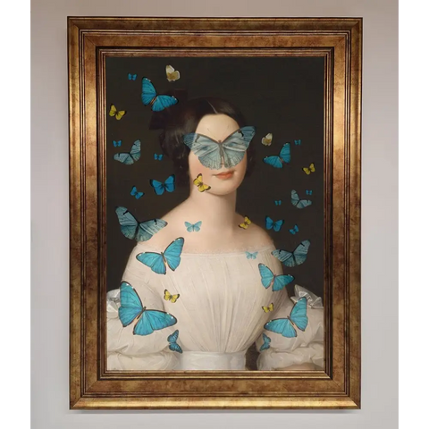 Butterfly Renaissance Framed Print - B0 (100 x 141 cm) / Bronze - Framed Print