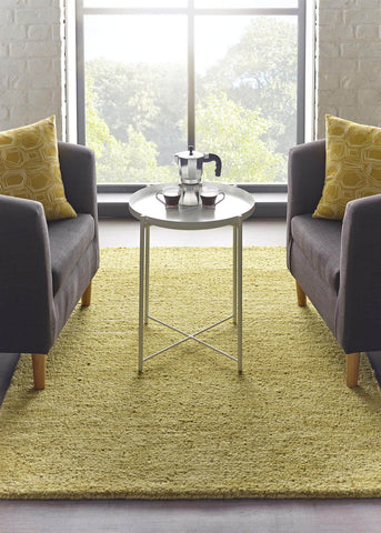 Country Autumn Gold Solid Wool Rug