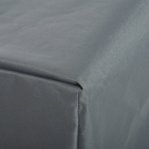 Outsunny 200x73cm Outdoor Garden Rattan Furniture Protective Cover Water UV Resistant Grey