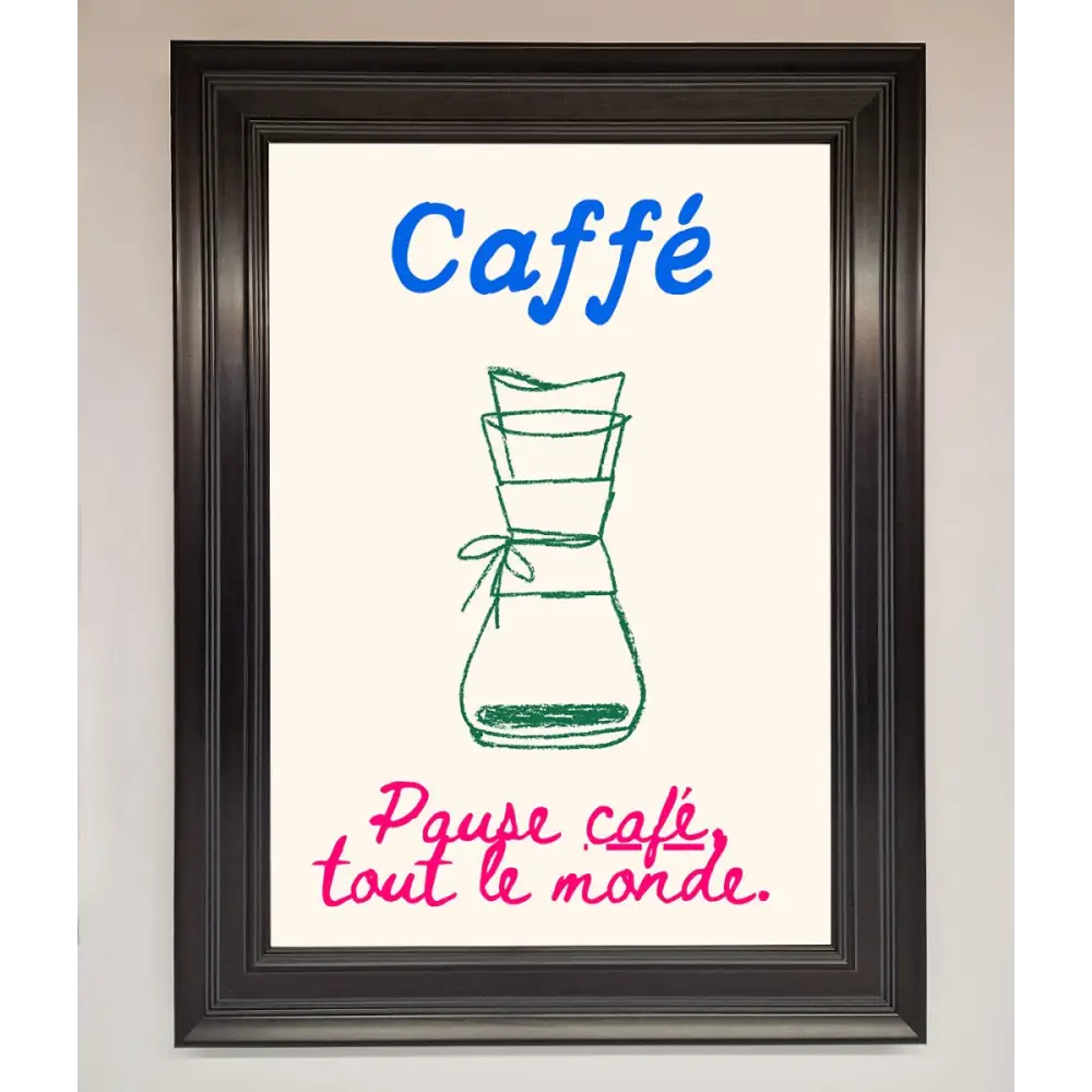 Caffe Art Framed Print - A1 (59.4 x 84.1 cm) / Matt Black - Framed Print