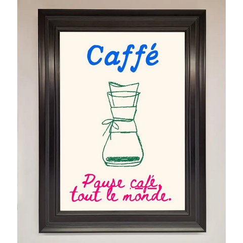Caffe Art Framed Print - A1 (59.4 x 84.1 cm) / Matt Black - Framed Print