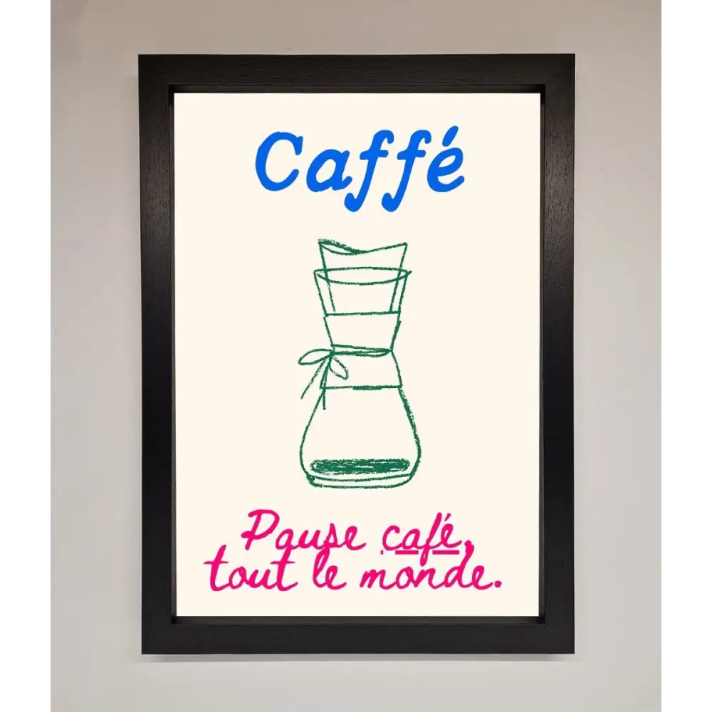 Caffe Art Framed Print - A3 (29.7 x 42 cm) / Black - Framed Print