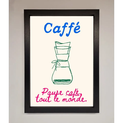 Caffe Art Framed Print - A3 (29.7 x 42 cm) / Black - Framed Print