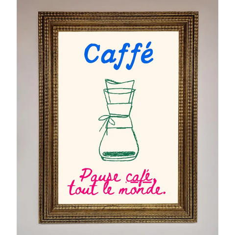 Caffe Art Framed Print - A3 (29.7 x 42 cm) / Ornate Gold - Framed Print