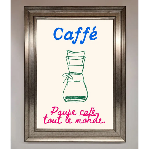 Caffe Art Framed Print - A3 (29.7 x 42 cm) / Silver - Framed Print
