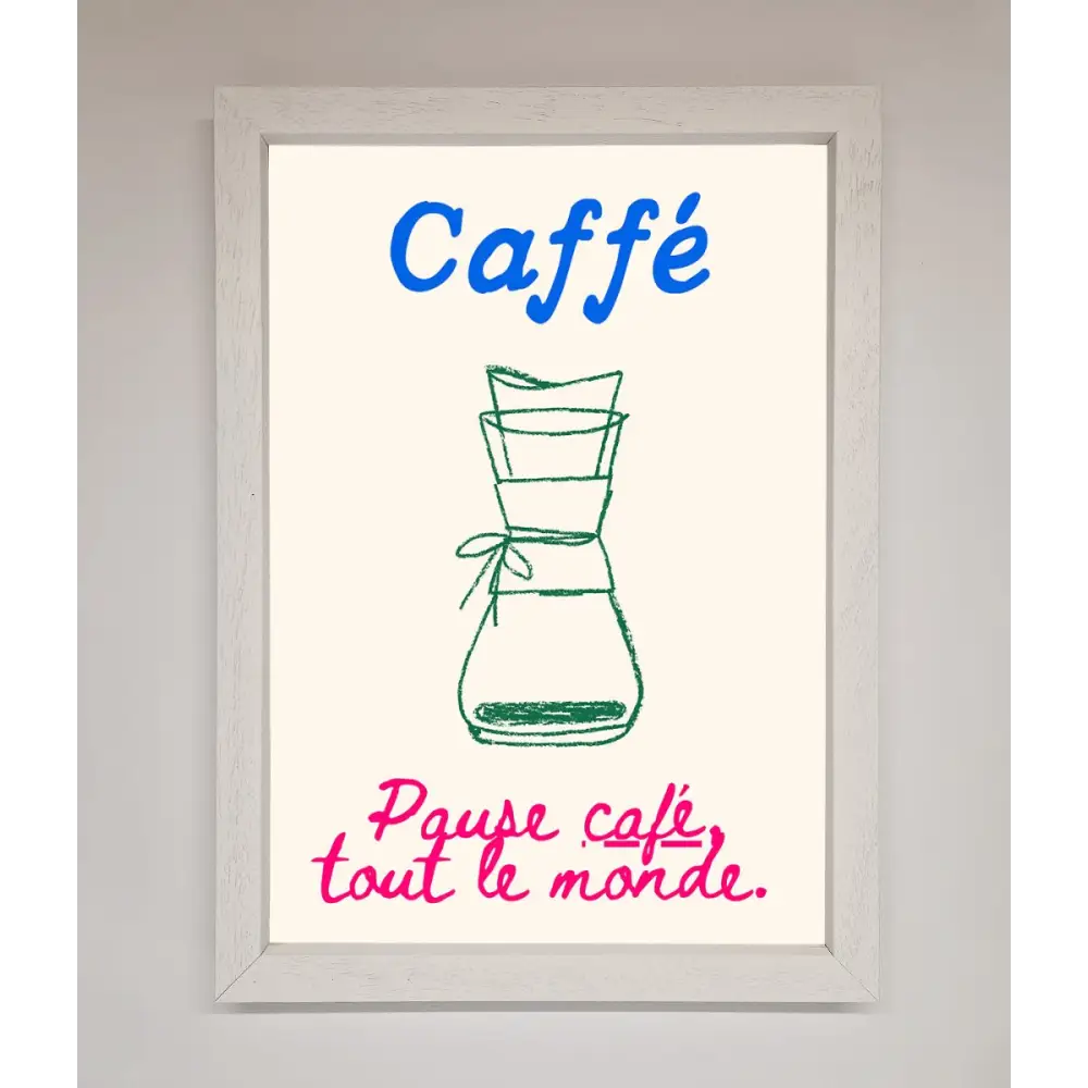 Caffe Art Framed Print - A3 (29.7 x 42 cm) / White - Framed Print