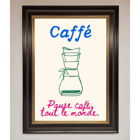 Caffe Art Framed Print - B0 (100 x 141 cm) / Black Gold - Framed Print