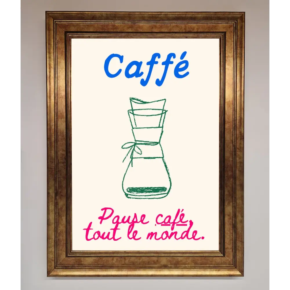 Caffe Art Framed Print - B0 (100 x 141 cm) / Bronze - Framed Print