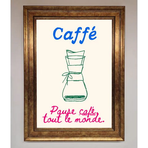 Caffe Art Framed Print - B0 (100 x 141 cm) / Bronze - Framed Print