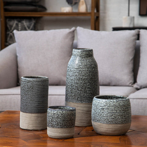 Caldera Grey Speckled Bottled Vase