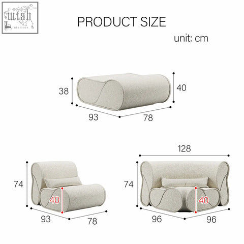 Beige textured fabric calderón modular three seater corner sofa with sleek modern design and three size options