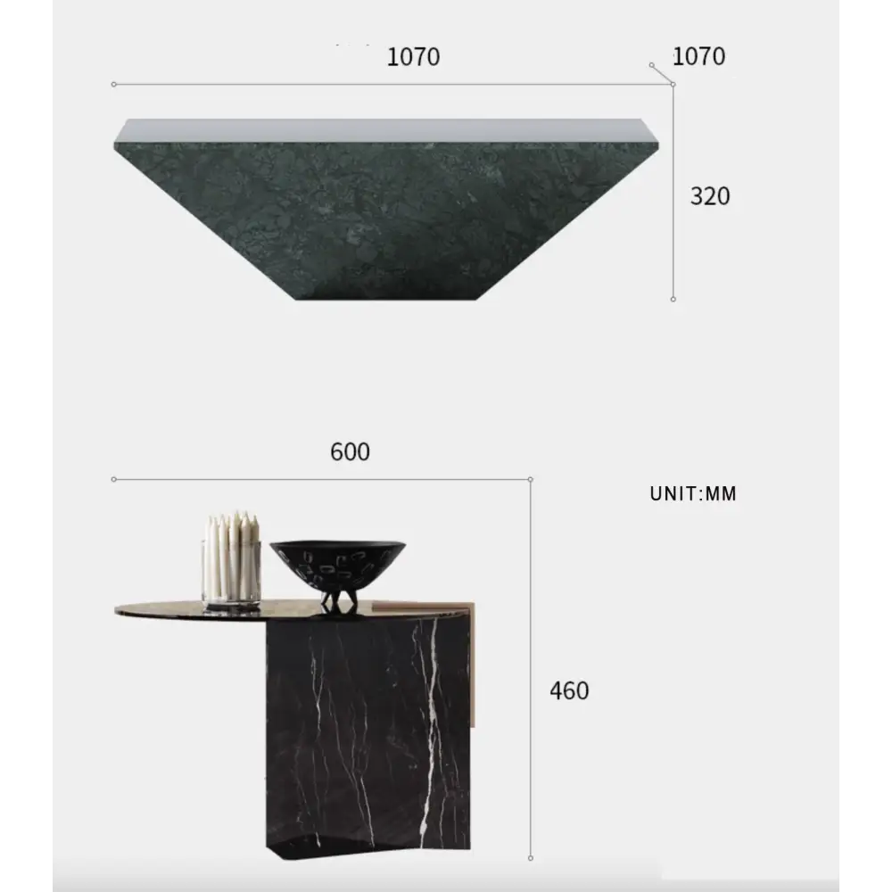 Caldwell Coffee Table Set Marble