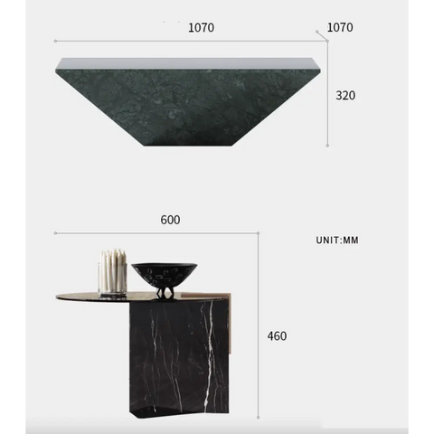 Caldwell Coffee Table Set Marble