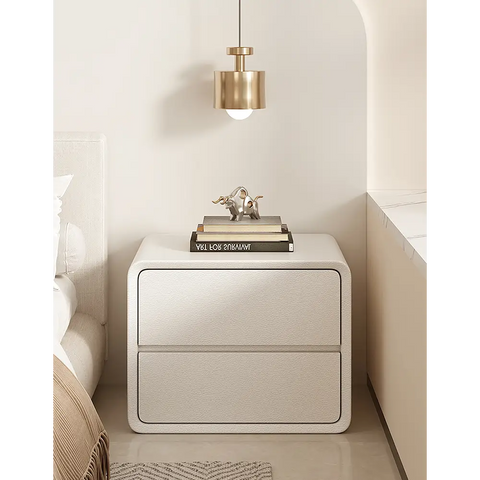 Calliope Modern Contemporary Bedside Table White