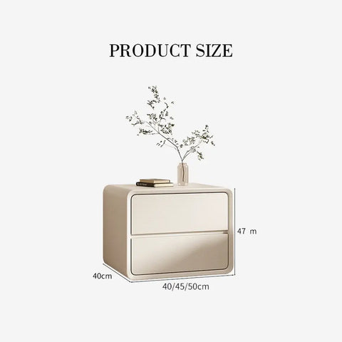 Calliope Modern Contemporary Bedside Table White