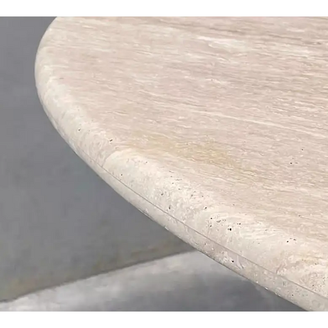 Callista Round Dining Table Marble (Travertine) - Dining table