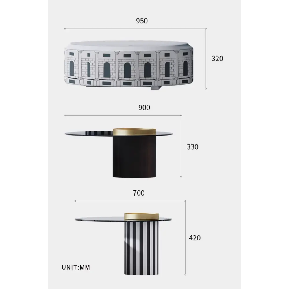 Calloway Nesting Coffee Table Set 3 Tables