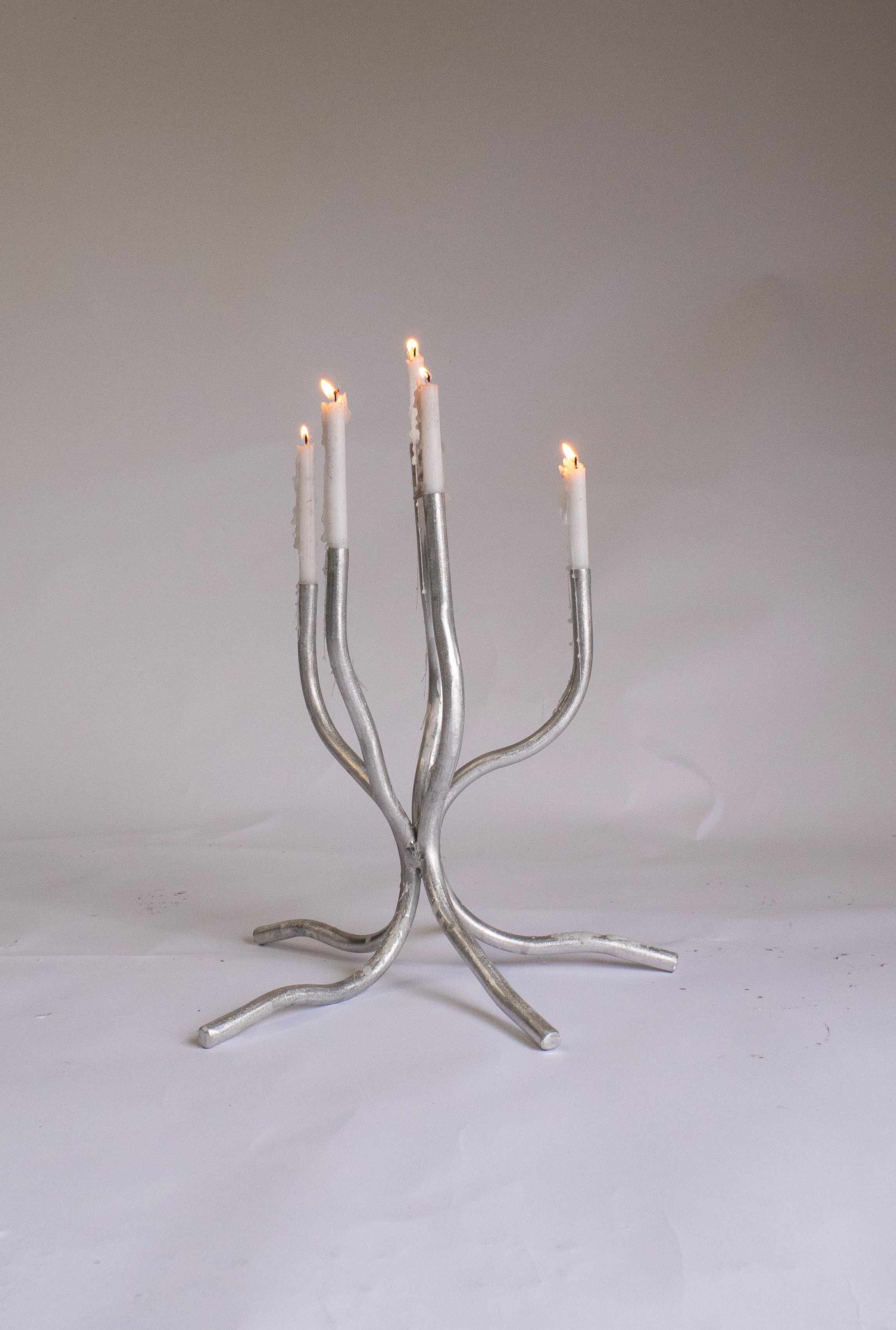 Aluminium Small Candelabra