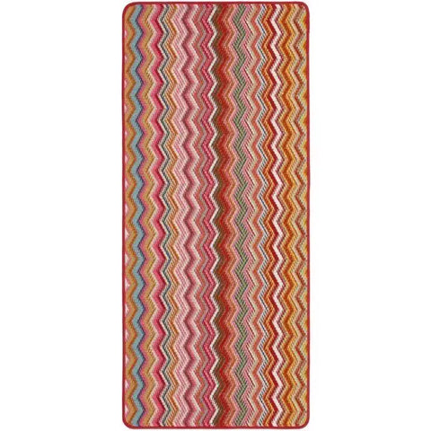 Candy Washable Indoor Mat Chevron Design - 67X100 cm / Red - Rugs