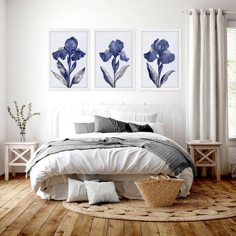 Canvas Art Wall Prints | Set of 3 Botanical Wall art Prints