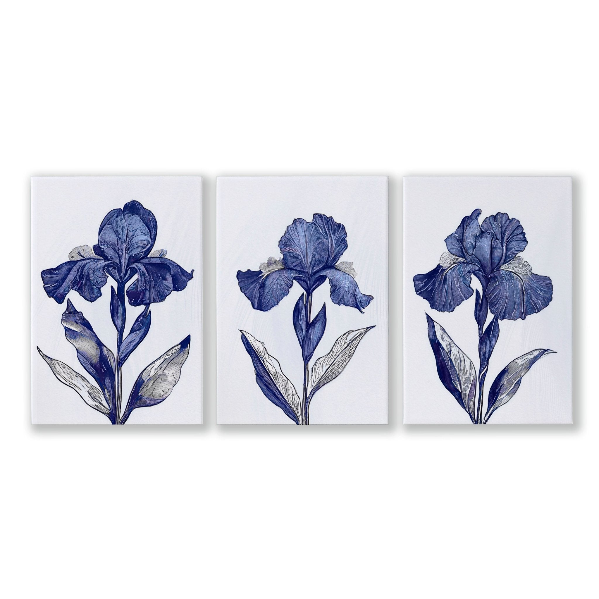 Canvas Art Wall Prints | Set of 3 Botanical Wall art Prints