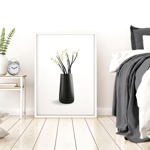 Canvas Framed Wall Art | Set of 3 Botanical Wall art Prints