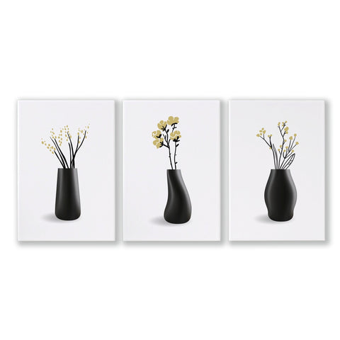 Canvas Framed Wall Art | Set of 3 Botanical Wall art Prints