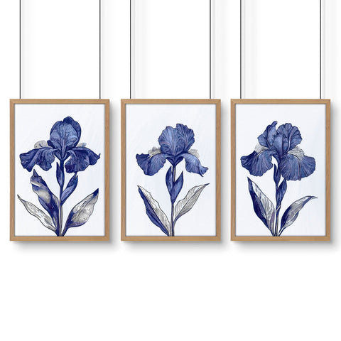 Canvas Pictures For Walls | Set of 3 Botanical Wall art Prints