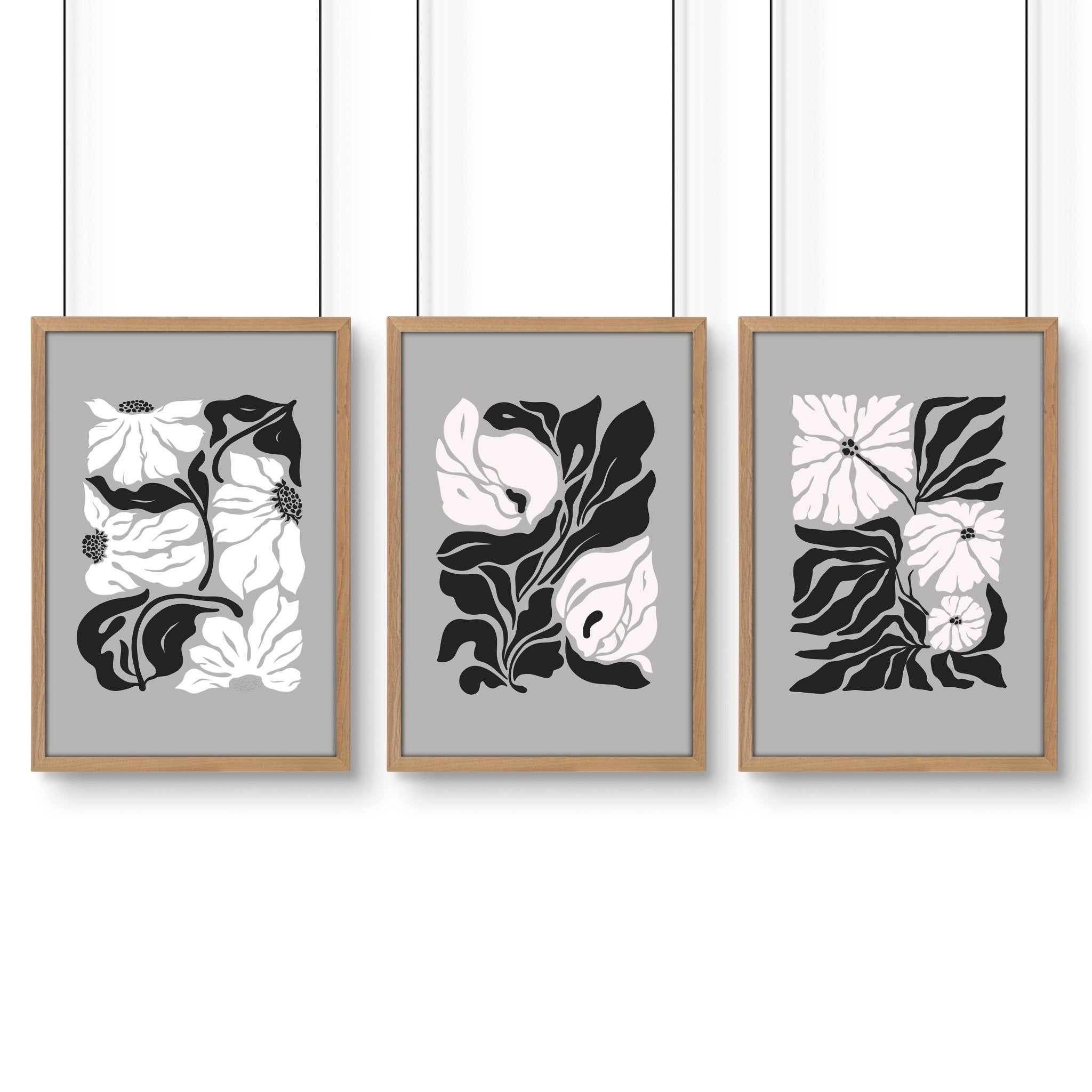 Canvas Prints Wall Decor | Set of 3 Botanical Wall art Prints