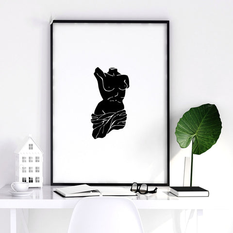 Canvas Wall Hanging | Set of 3 Sculpture Wall art Prints