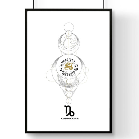 Capricorn art print | Zodiac horoscope signs