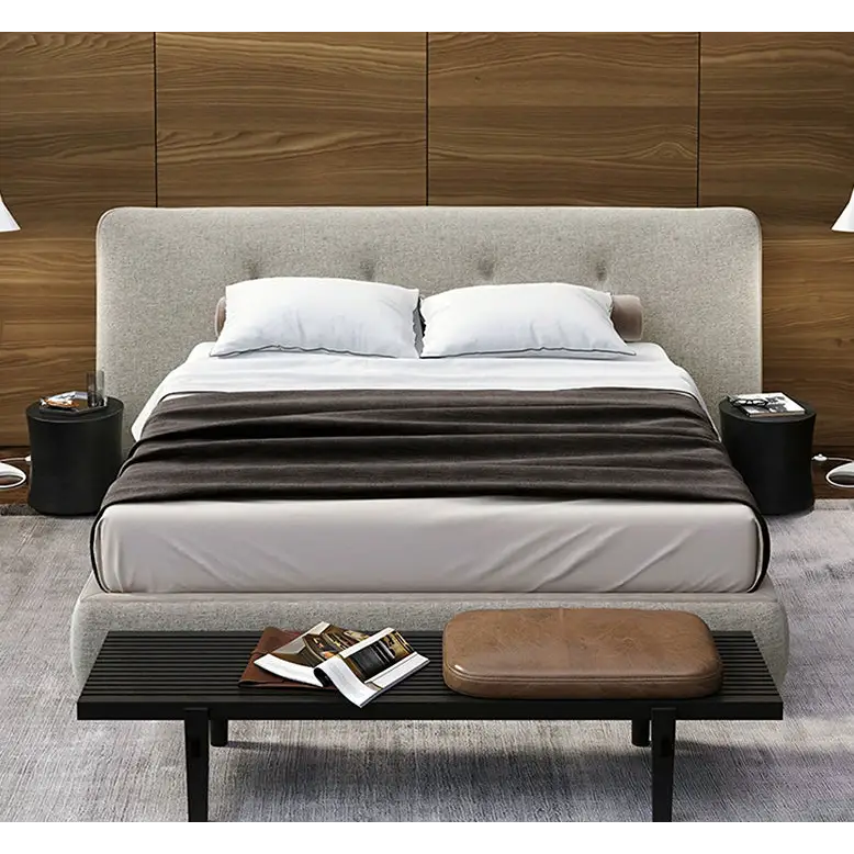 Carlos King Size Super King Size Bed No Storage Grey