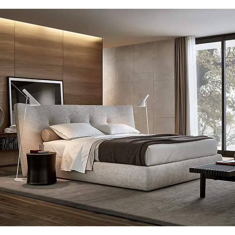 Carlos King Size Super King Size Bed No Storage Grey