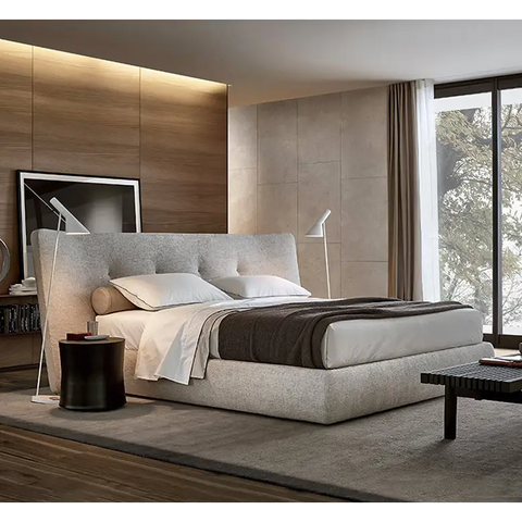 Carlos King Size Super King Size Bed No Storage Grey