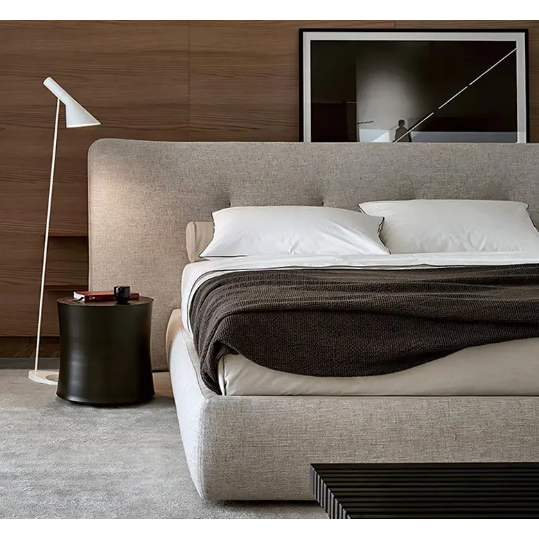 Carlos King Size Super King Size Bed No Storage Grey