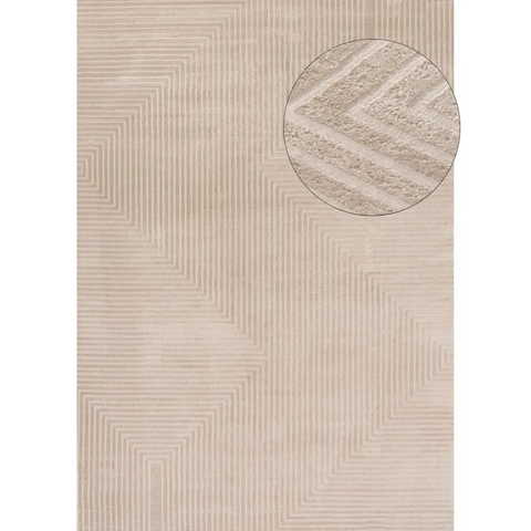 Carmel Beige-Cream Geometric Rug | 6050 - 80X150 cm - Rugs