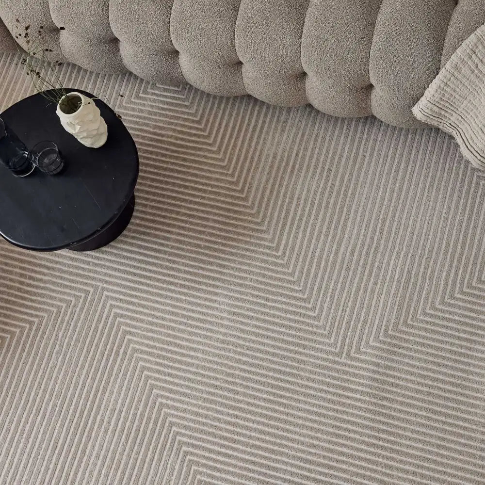 Carmel Beige-Cream Geometric Rug | 6050 - Rugs